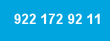 922 172 92 11 922 172 92 11